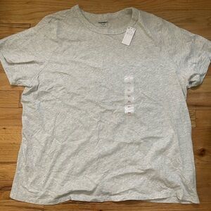 Old Navy Light Gray Men's Short Sleeve Tee